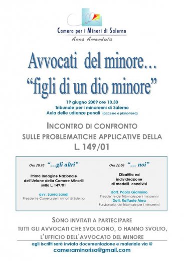 Avvocati del minore \"figli di un dio minore\"